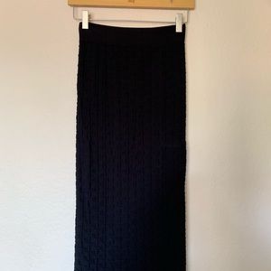 TINA STEPHENS Black textures Maxi Skirt